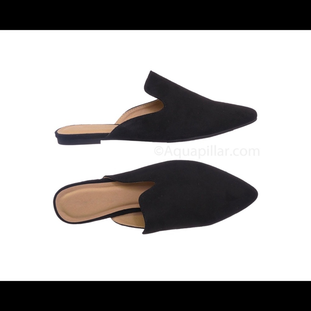 City Classified, Black Pointed Toe Mule - Women S7